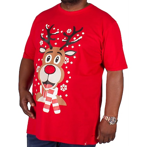 D555 Rudolph Musical Christmas T-Shirt Red