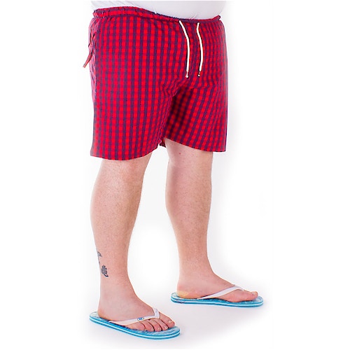 Cotton Valley Red Check Swim Shorts