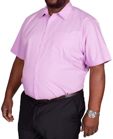 Bigdude Classic Short Sleeve Poplin Shirt Violet