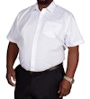 klassisches Kurzarm Popeline Hemd Weiß