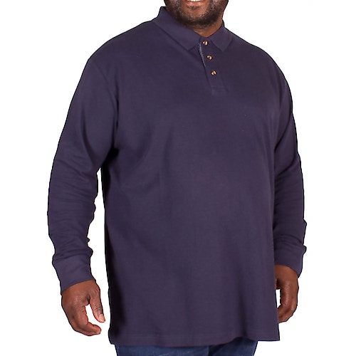 D555 Rickie Long Sleeve Polo Shirt Navy