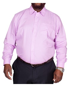 Bigdude Classic Long Sleeve Poplin Shirt Violet Tall