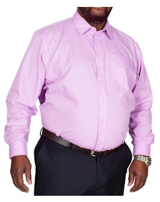 Bigdude Classic Long Sleeve Poplin Shirt Violet Tall