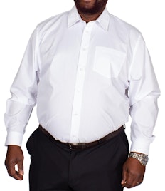 Bigdude Classic Long Sleeve Poplin Shirt White Tall