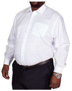 Bigdude Classic Long Sleeve Poplin Shirt White