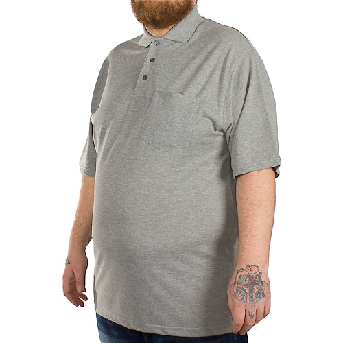 Bigdude Polo Shirt With Pocket- Grey