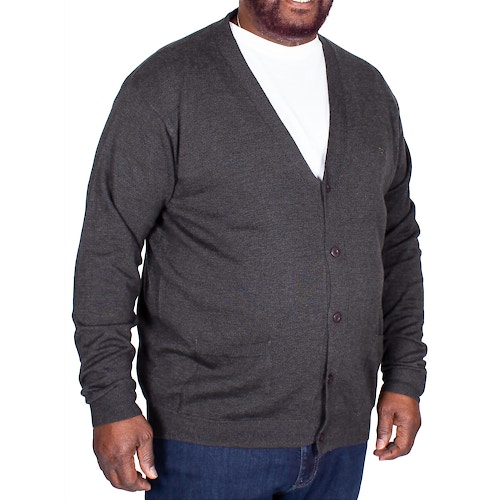 D555 Walworth Buttoned Cardigan Charcoal