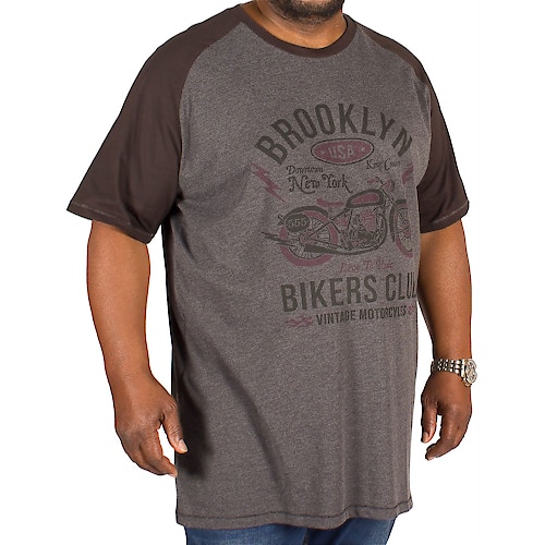 D555 Brooklyn Bikers Club T-Shirt Charcoal