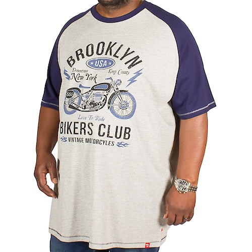 D555 Brooklyn Bikers Club T-Shirt Grey