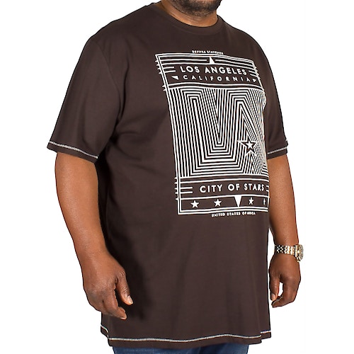 D555 Oakley LA Geometric Print T-Shirt Black