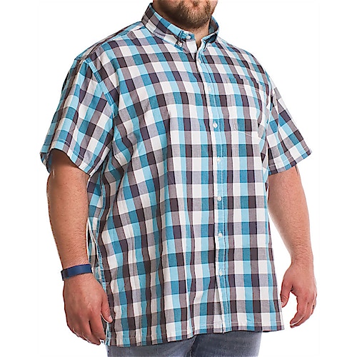 Brooklyn Short Sleeve Blue Check Shirt