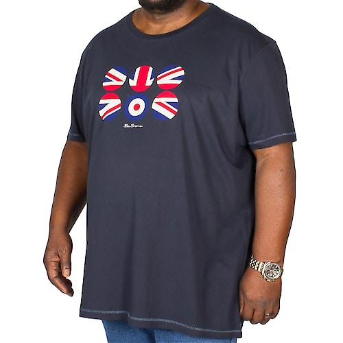 Ben Sherman T-Shirt Flagge Blau 
