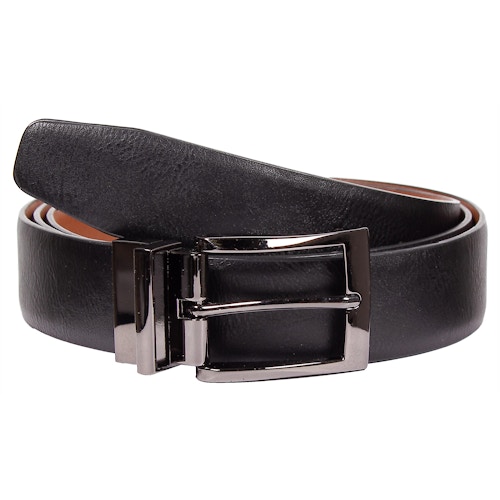 Harold Leather Reversible Belt Black/Tan