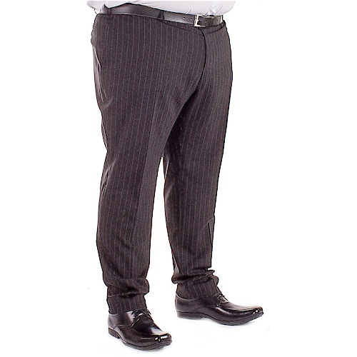 Pin Stripe Trousers Black