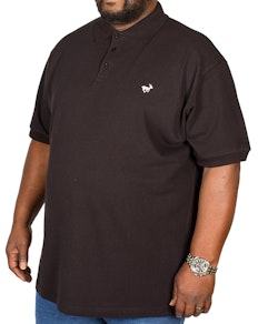 Bigdude Embroidered Polo Shirt Black