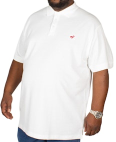 Bigdude Embroidered Polo Shirt White