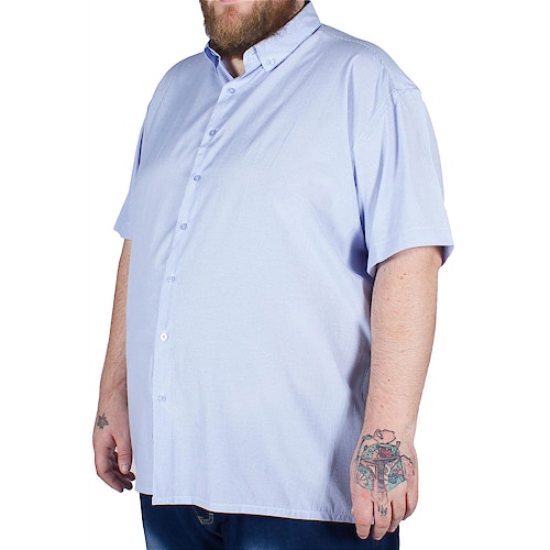 Fitzgerald Spain Short Sleeve Striped Shirt Blue