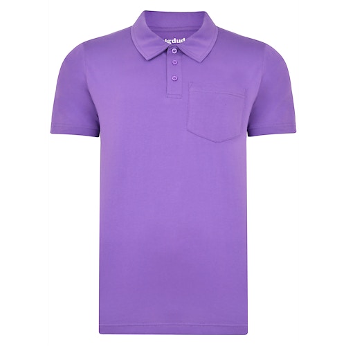Bigdude Jersey Polo Shirt With Pocket Purple Tall