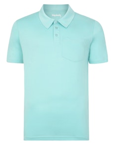 Bigdude Jersey Polo Shirt With Pocket Turquoise Tall