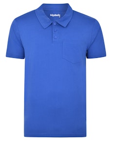 Bigdude Jersey Poloshirt mit Brusttasche Königsblau