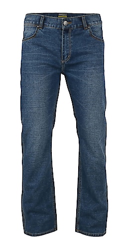 KAM Distressed Mid Blue Stretch Jeans