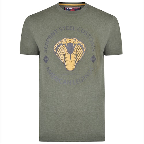 KAM Serpent Steel Club T-Shirt Olive