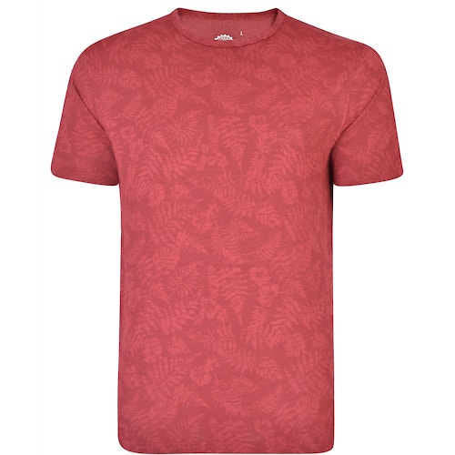 KAM Blumen Print T-Shirt Rot