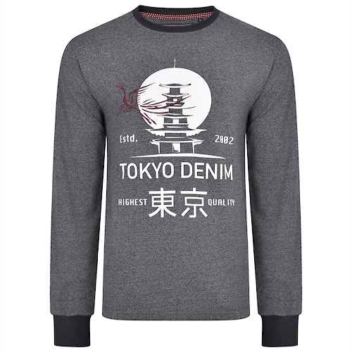 KAM Tokyo Denim Long Sleeve T-Shirt