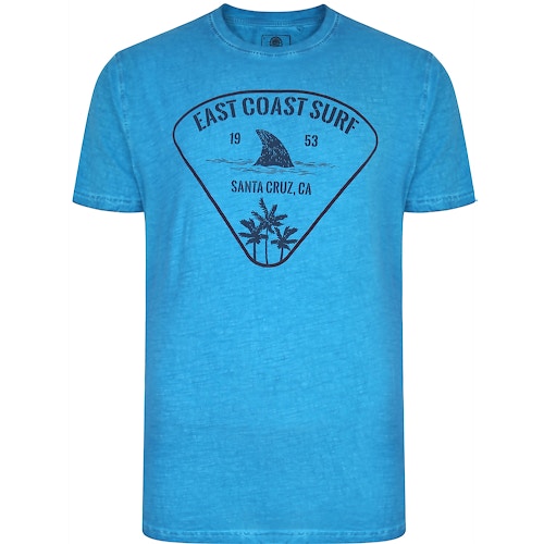 KAM East Coast Acid Wash T-Shirt Turk Blue