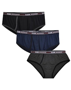 KAM 3 Pack Underwear Briefs Multi