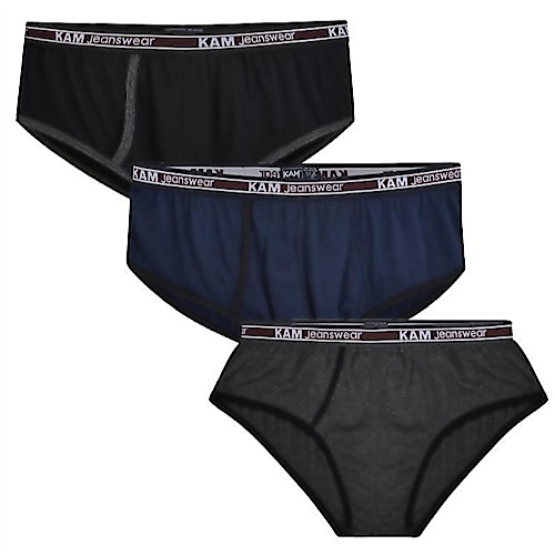 KAM 3 Pack Underwear Briefs Multi