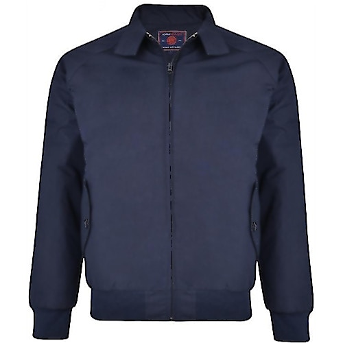 KAM Quilted Harrington Jacket Navy
