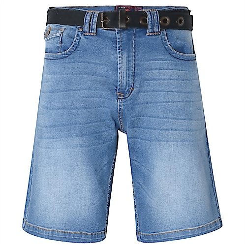 KAM Jeans Shorts Lopez mit Gürtel Mid Wash