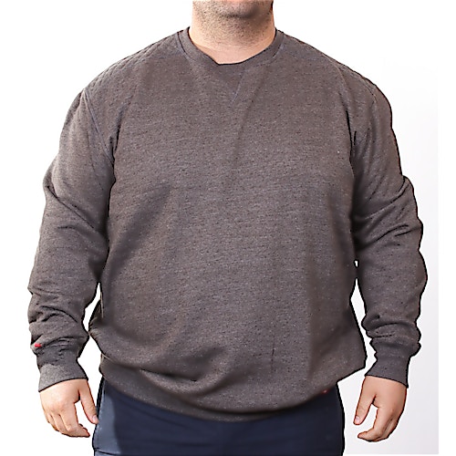 D555 Grey Sweatshirt with Shoulder Patches