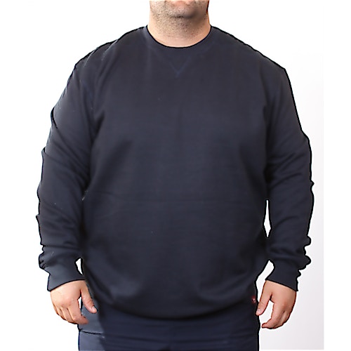 D555 Navy Crew Neck With Quilted Shoulder Pads