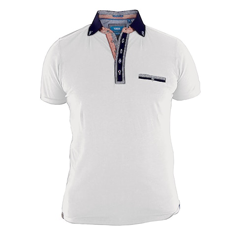 D555 Jeremy White Polo Shirt