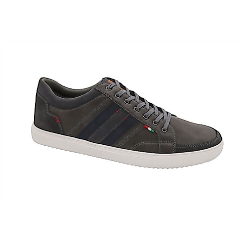 D555 Darian Lace Up Shoe With Contrast Trim Grey