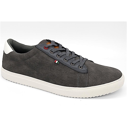 D555 Martin Lace Up Shoe With PU Trims Grey