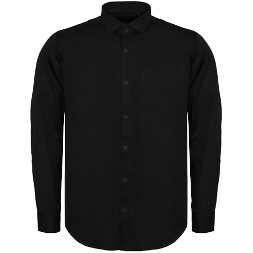 Bigdude Fine Twill Long Sleeve Shirt Black