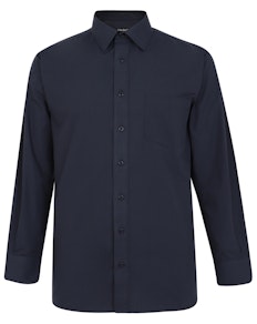 Bigdude Classic Long Sleeve Poplin Shirt Navy