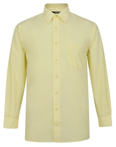 Bigdude Classic Long Sleeve Poplin Shirt Lemon