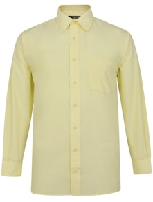 Bigdude Classic Long Sleeve Poplin Shirt Lemon Tall
