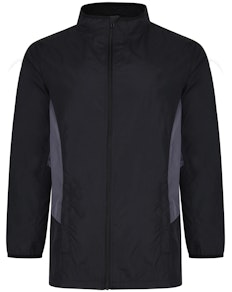 Bigdude Lightweight Contrast Panel Showerproof Jacket Black
