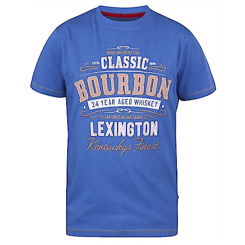 D555 MacMillan Bourbon Whisky Print T-Shirt Blau