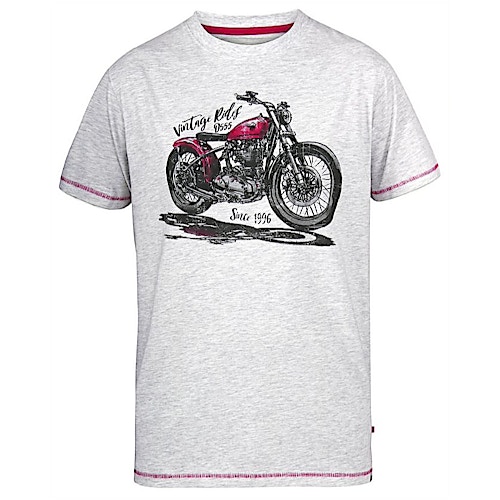 D555 Miles Vintage Rides Print T-Shirt Weiß