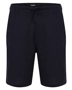 Bigdude Leinen Shorts Marineblau