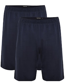 Bigdude Twin Pack Classic Pyjama Shorts Navy