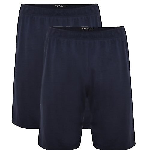 Bigdude 2er-Pack Pyjama Shorts Marineblau