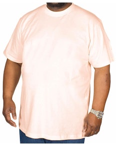 Bigdude Klassisches T-Shirt mit Rundhalsausschnitt Hellrosa