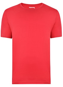 Bigdude klassisches T-Shirt mit Rundhalsausschnitt Rot Tall Fit 